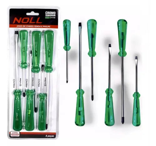 JG CHAVE DE FENDA E PHILIPS Ref: 6 PECAS Fab: NOLL