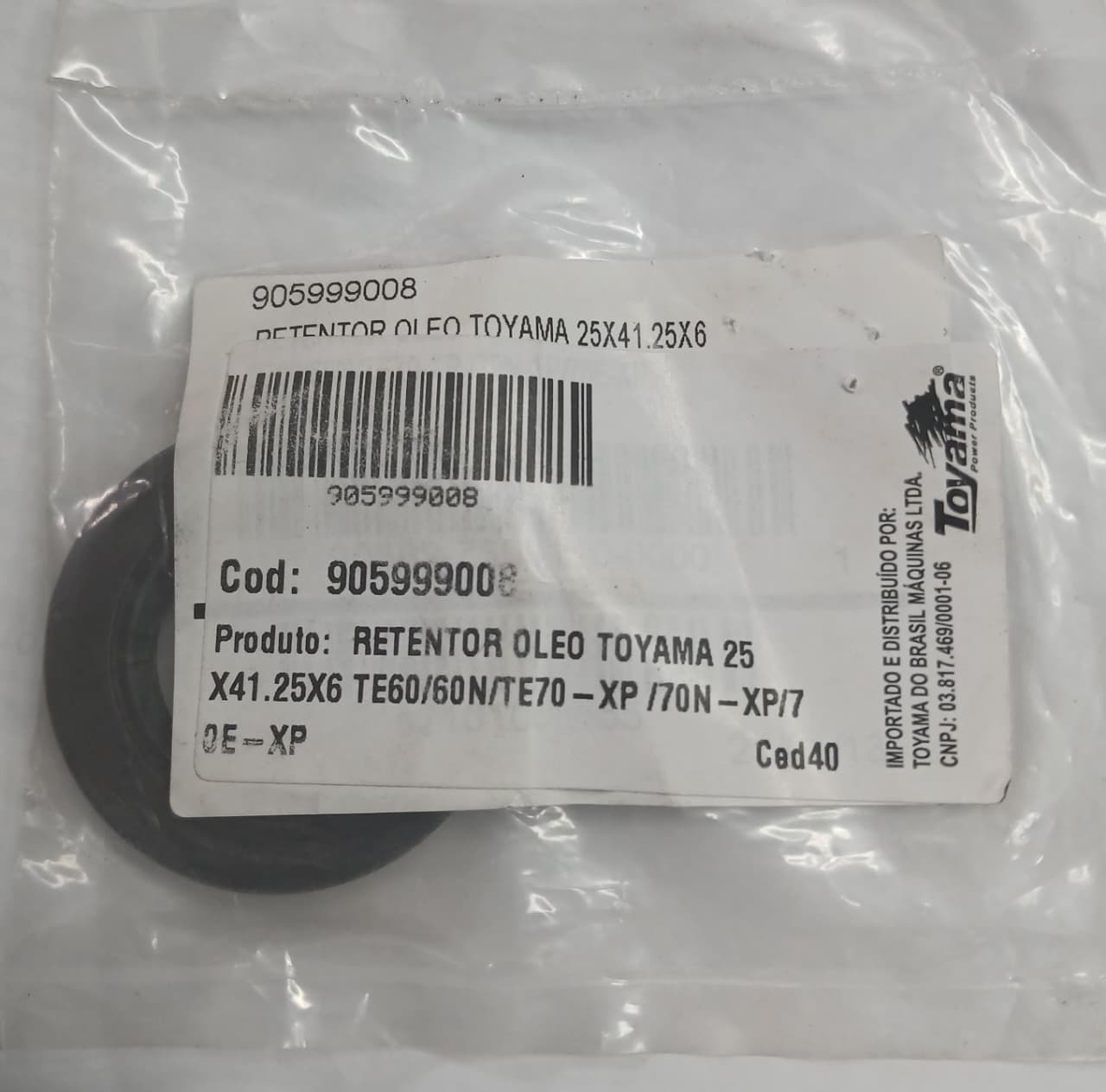 RETENTOR OLEO TOYAMA 25X41,25X6