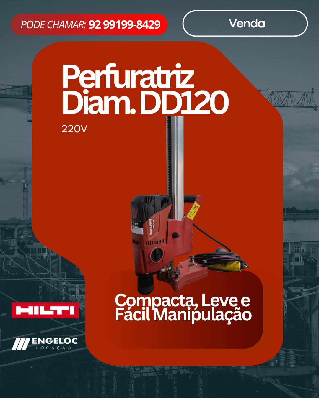 PERFURATRIZ DIAMANTADA DD120