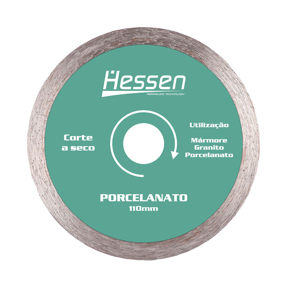 DISCO DIAMANTADO 110MM LISO P/ PORCELANATO E AZULEJO CONTINUO HESSEN