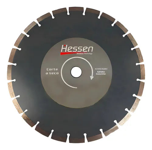 DISCO DIAMANTADO 350 MM X 10MM SEGMENTADO P/ CONCRETO E ASFALTO HESSEN