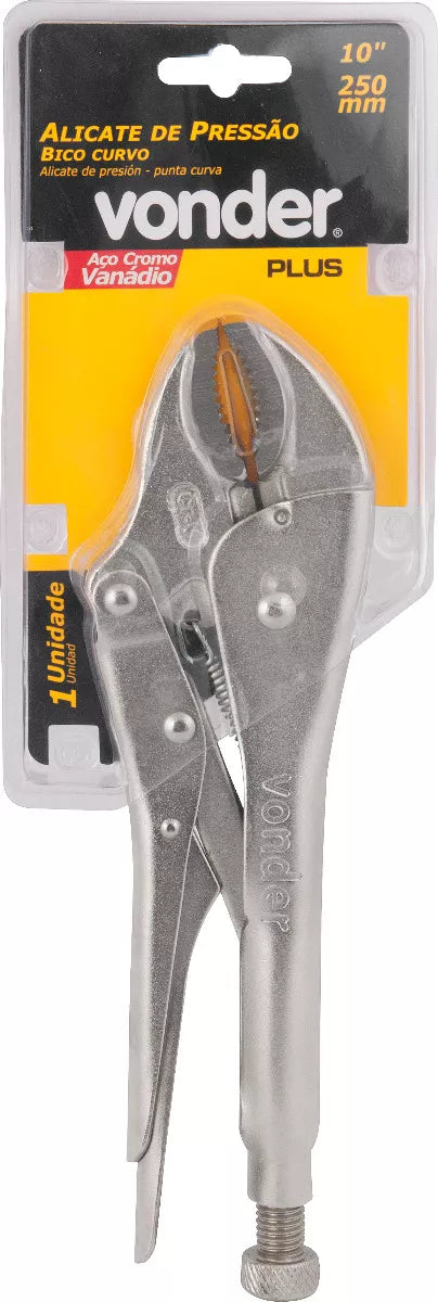 ALICATE DE PRESSÃO 10" CRV CURVO VONDER PLUS