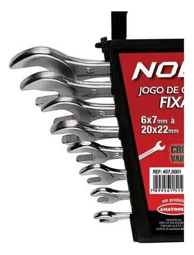 JG CHAVE FIXA  Bit: 6 X 7 - 20 X 22 MM  Ref: 8 PECAS  Fab: NOLL