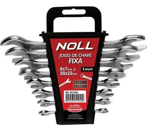 JG CHAVE FIXA  Bit: 6 X 7 - 20 X 22 MM  Ref: 8 PECAS  Fab: NOLL