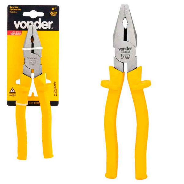 ALICATE UNIVERSAL 8" CRV 1000V VONDER